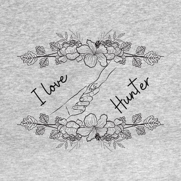 I Love Hunter Floral Design by NICHE&NICHE